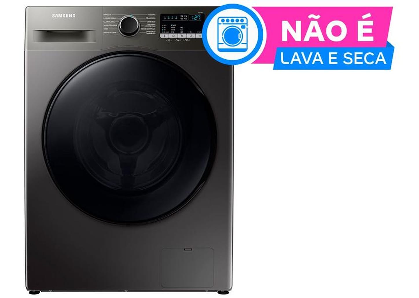 Lavadora de Roupas Samsung Inverter 11kg Cesto Inox 12 Programas de Lavagem Preta WW11T WW11T4040BX/AZ