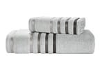 Jogo de Toalhas de Banho Karsten de Algodão e Poliéster Lumina Mineral 2 Peças