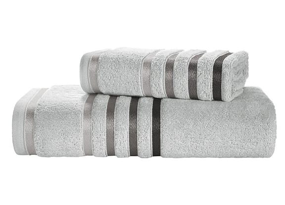 Jogo de Toalhas de Banho Karsten de Algodão e Poliéster Lumina Mineral 2 Peças