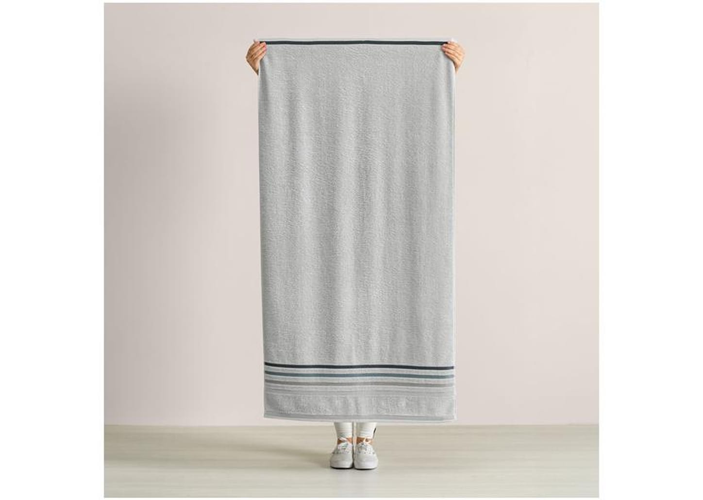 Jogo de Toalhas de Banho Karsten de Algodão e Poliéster Lumina Mineral 2 Peças