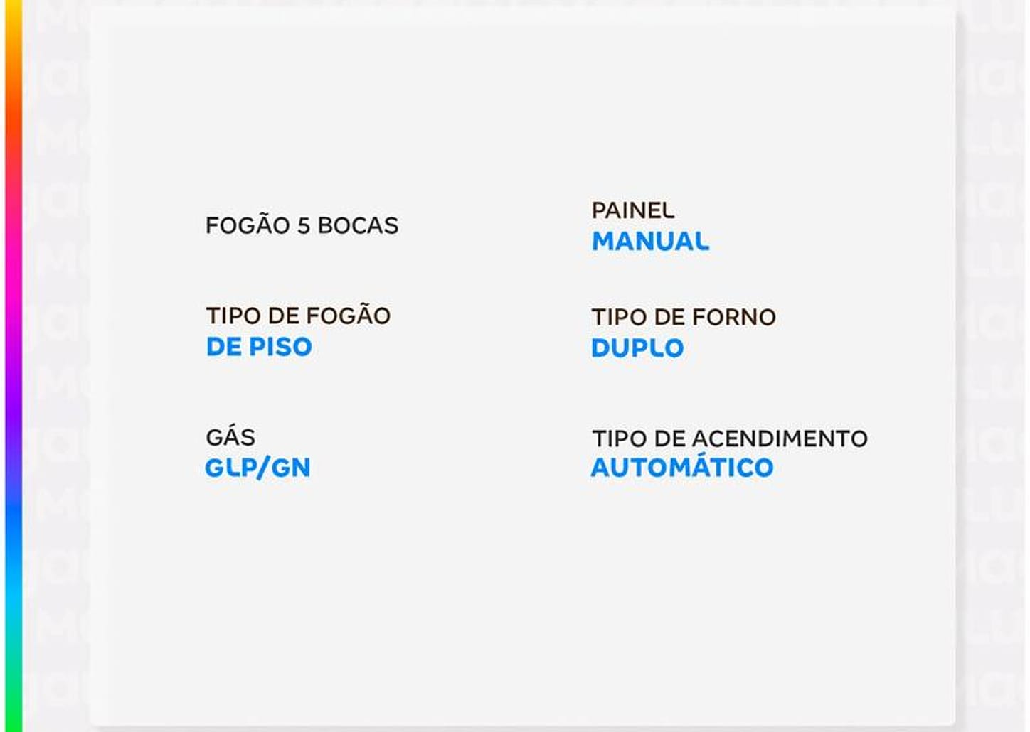Fogão 5 Bocas Brastemp Branco Acendimento - Automático BFS5NDB