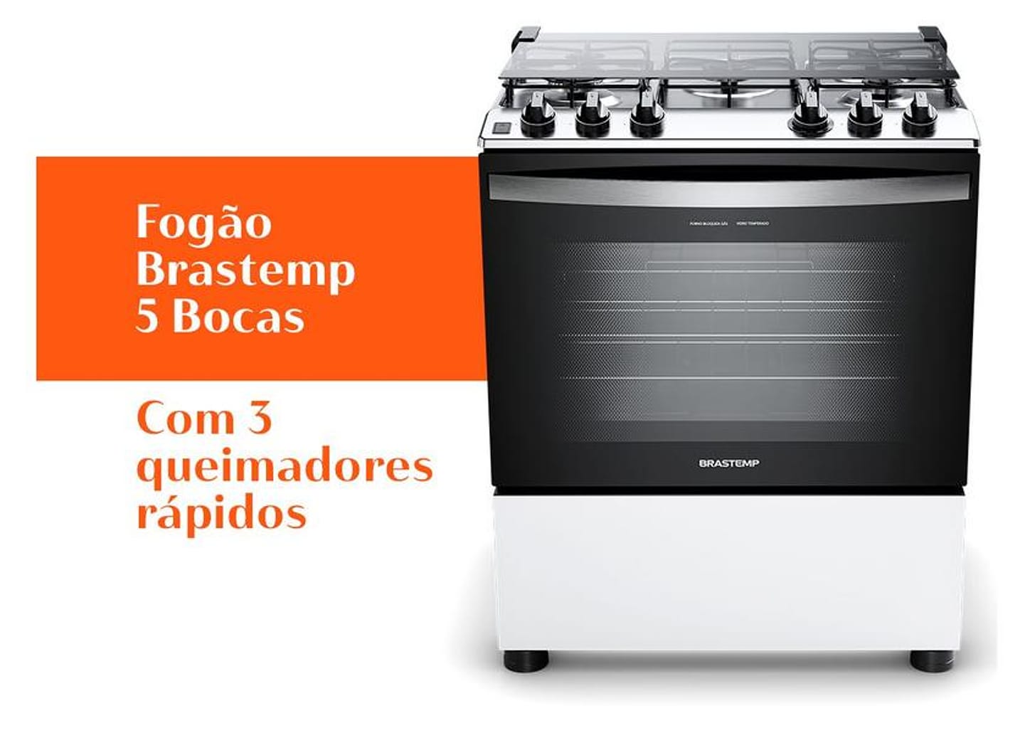 Fogão 5 Bocas Brastemp Branco Acendimento - Automático BFS5NDB