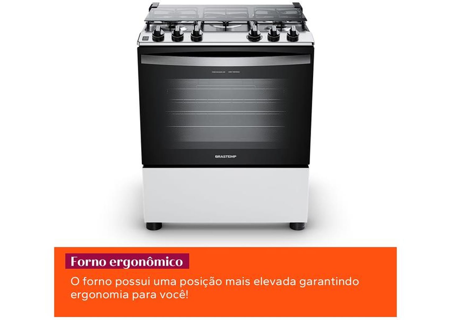 Fogão 5 Bocas Brastemp Branco Acendimento - Automático BFS5NDB