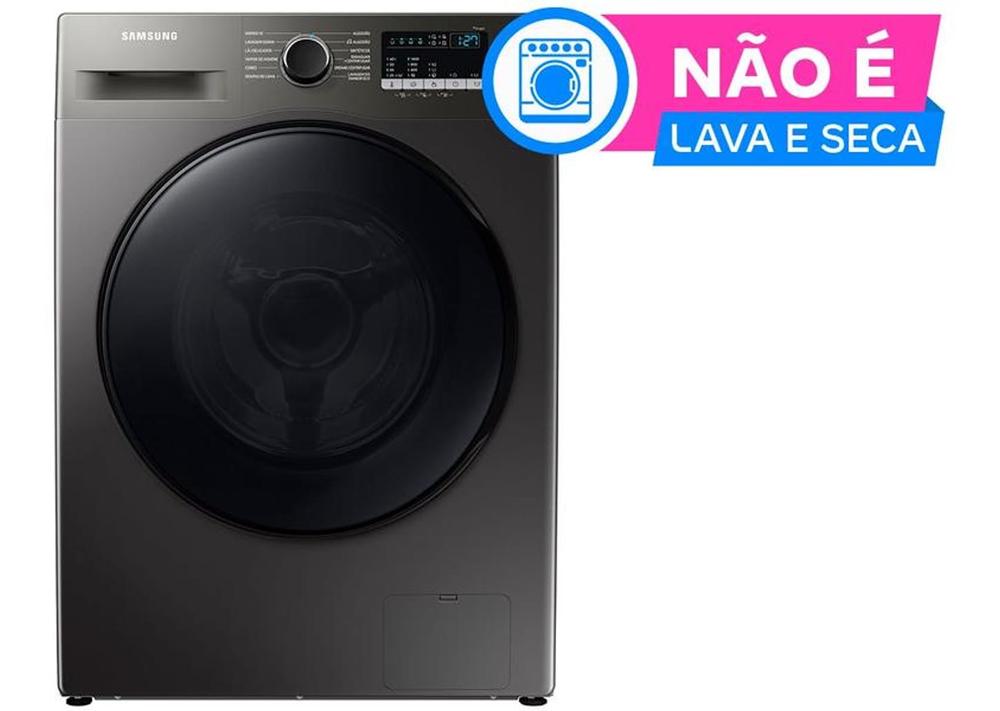 Lavadora de Roupas Samsung Inverter 11kg Cesto Inox 12 Programas de Lavagem Preta WW11T4040BX/AZ
