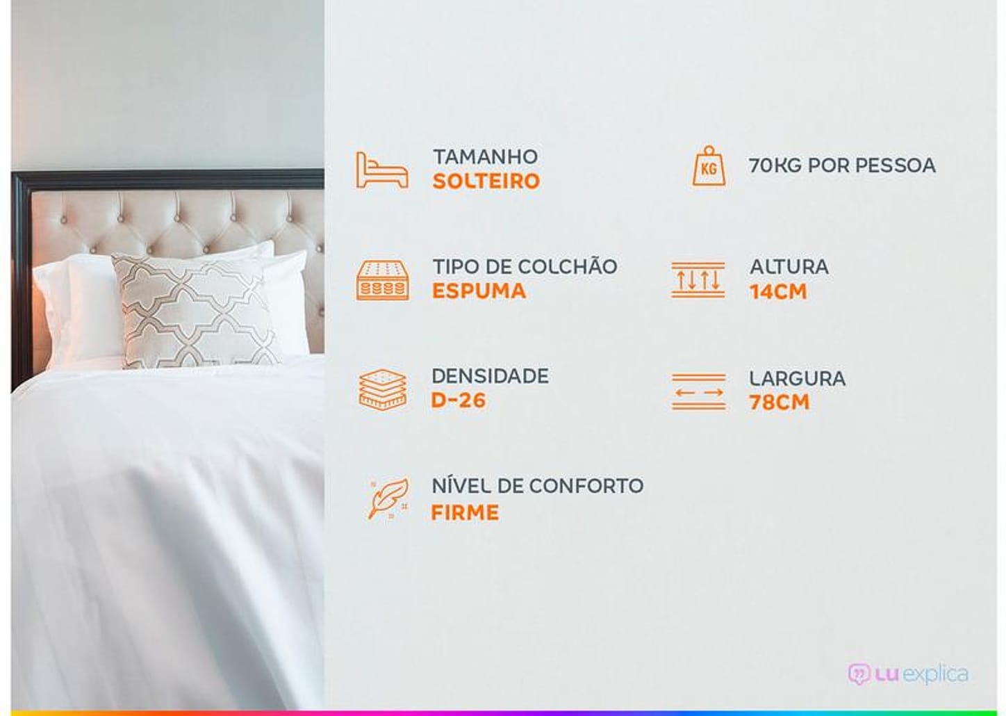 Colchão Solteiro Prorelax de Espuma D26 14x78x188cm Azaléia