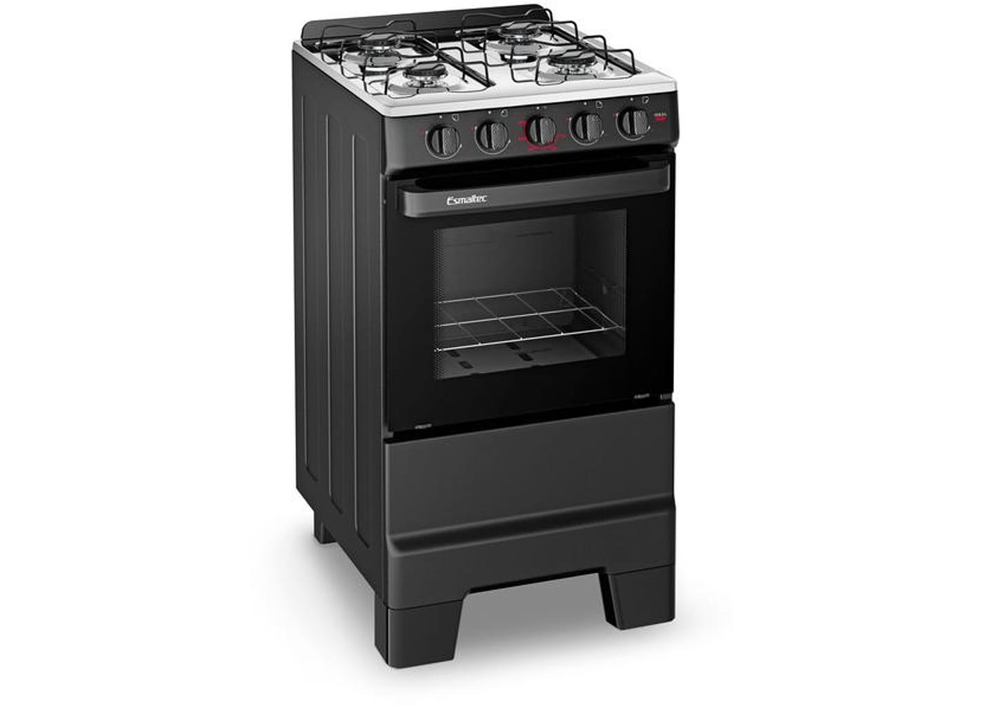 Fogão 4 Bocas Esmaltec Preto Ideal Pop 4120