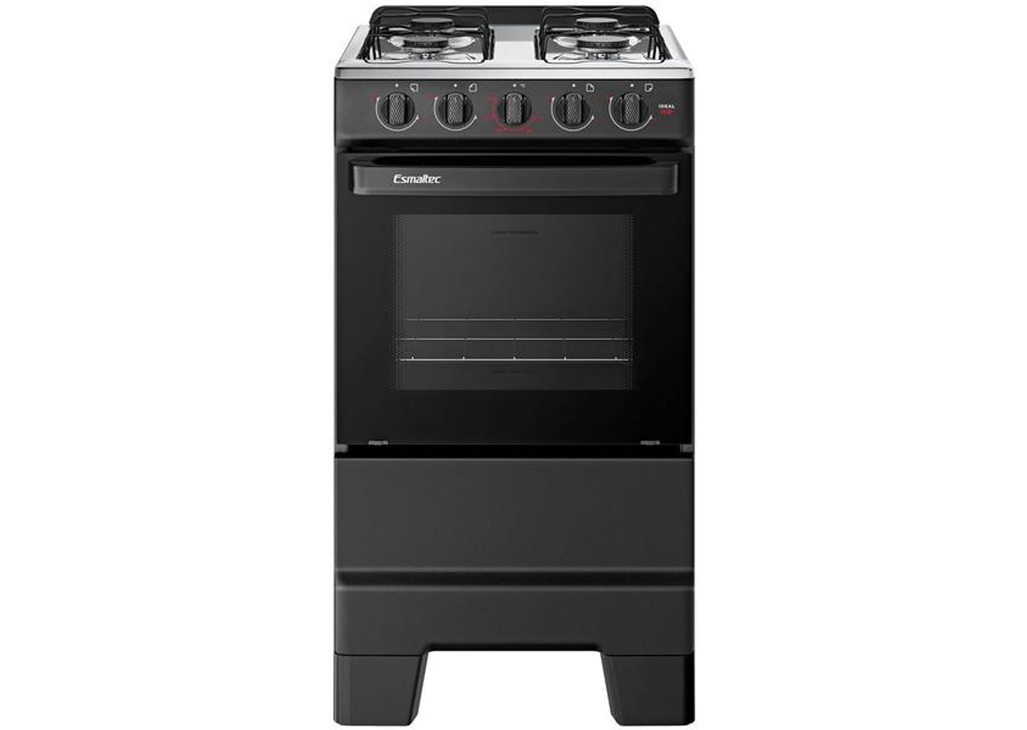 Fogão 4 Bocas Esmaltec Preto Ideal Pop 4120