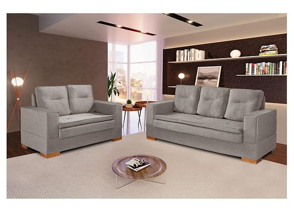 Conjunto de Sofás 2 e 3 Lugares Valência JW Estofados