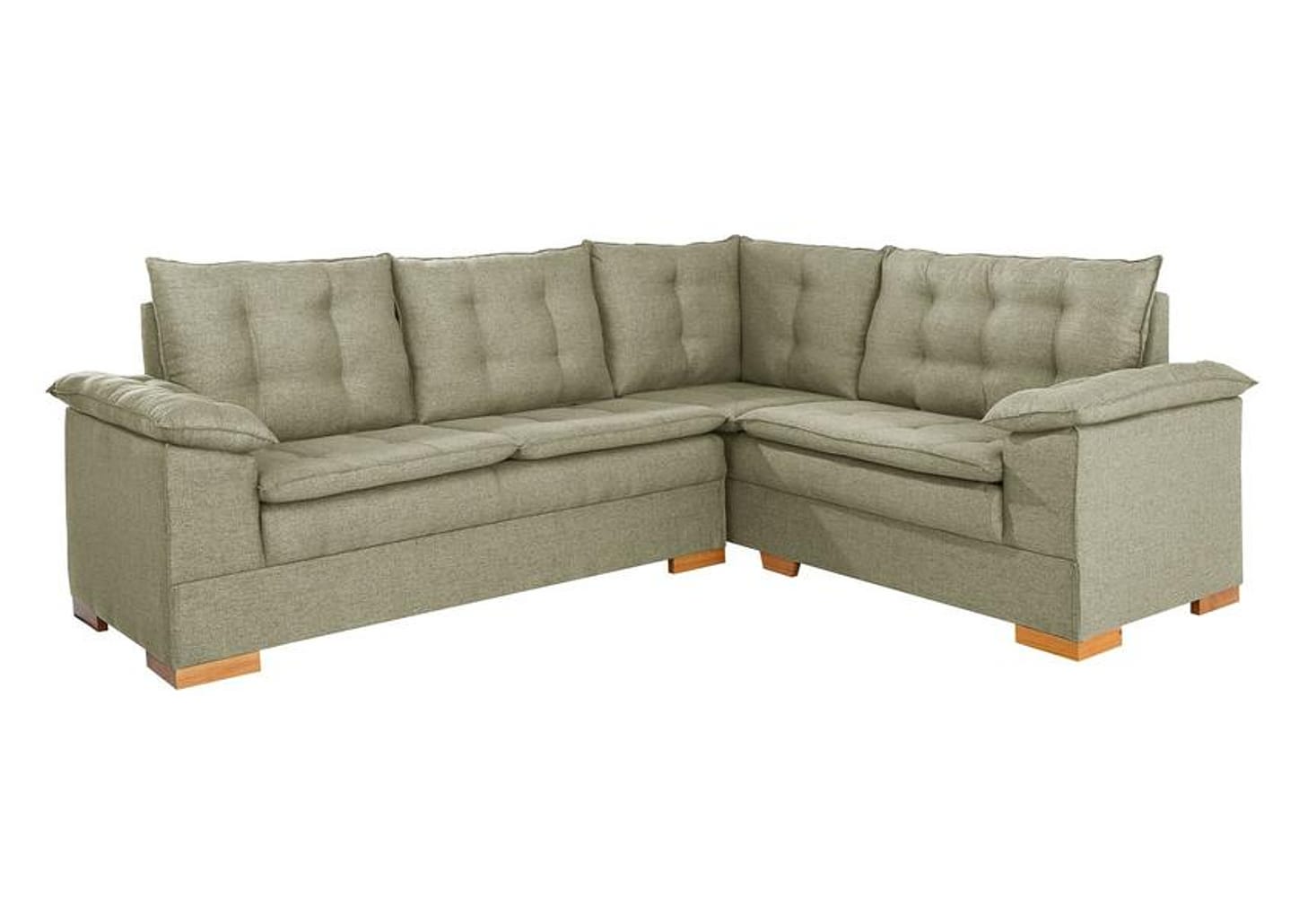 Sofá de Canto 5 Lugares Veludo Ideale JW Estofados