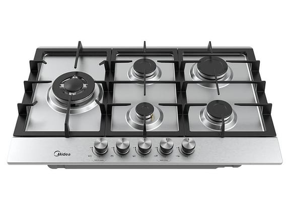 Cooktop 5 Bocas a Gás Natural Midea Tripla Chama Acendimento Automático CYB5B