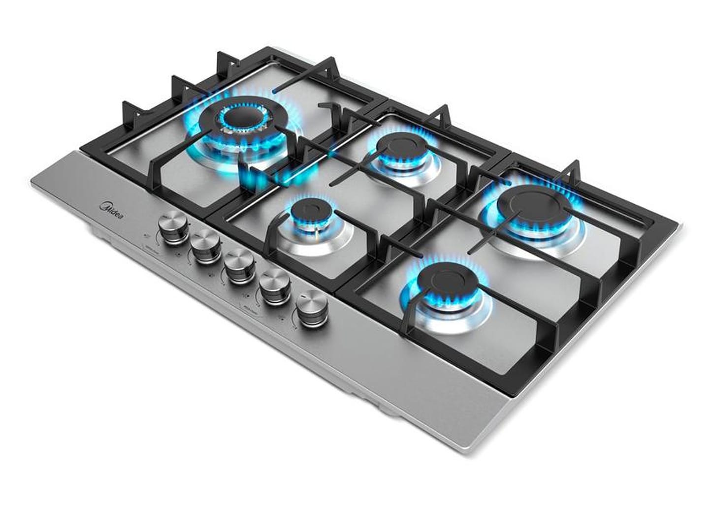 Cooktop 5 Bocas a Gás Natural Midea Tripla Chama Acendimento Automático CYB5B
