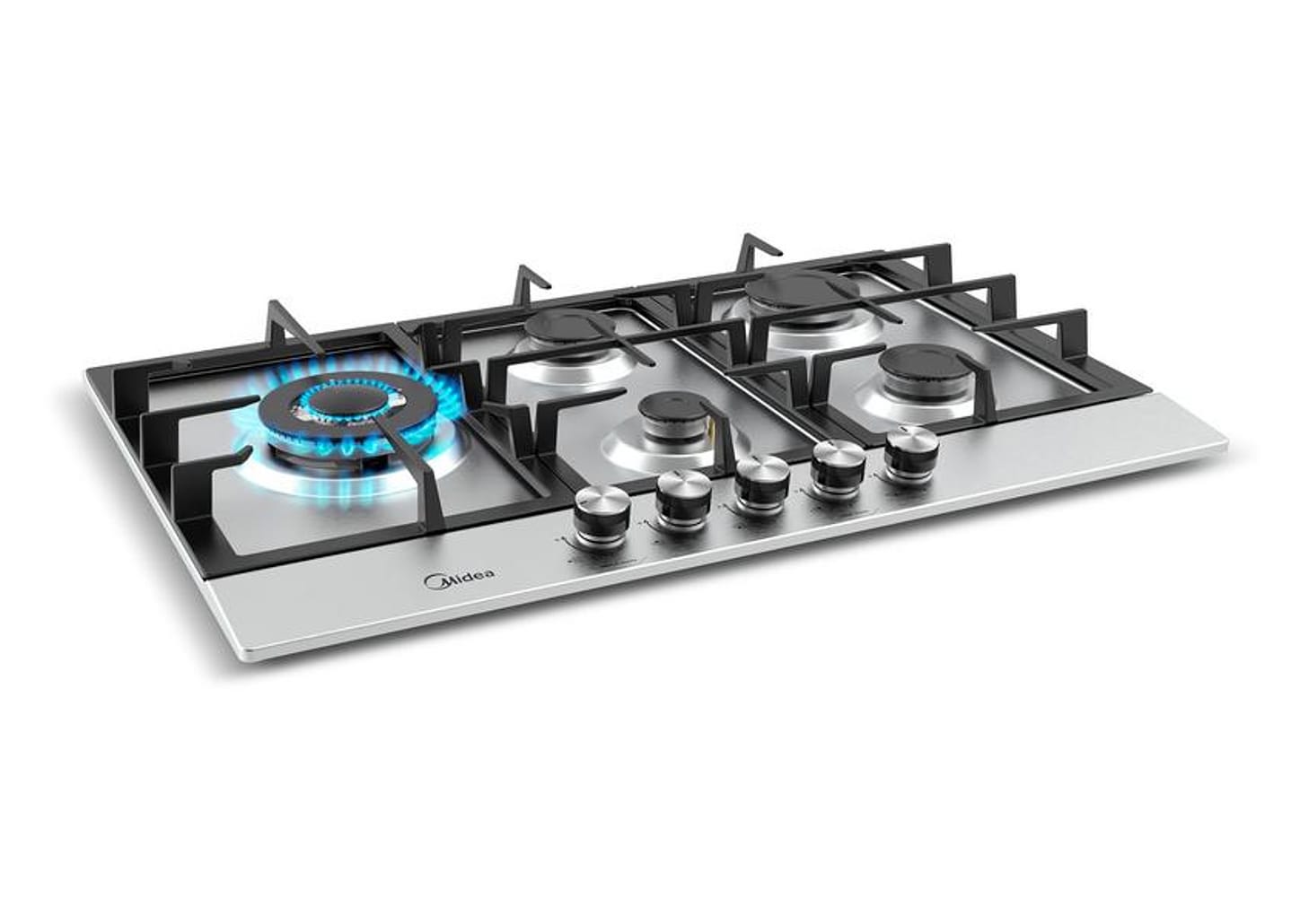 Cooktop 5 Bocas a Gás Natural Midea Tripla Chama Acendimento Automático CYB5B
