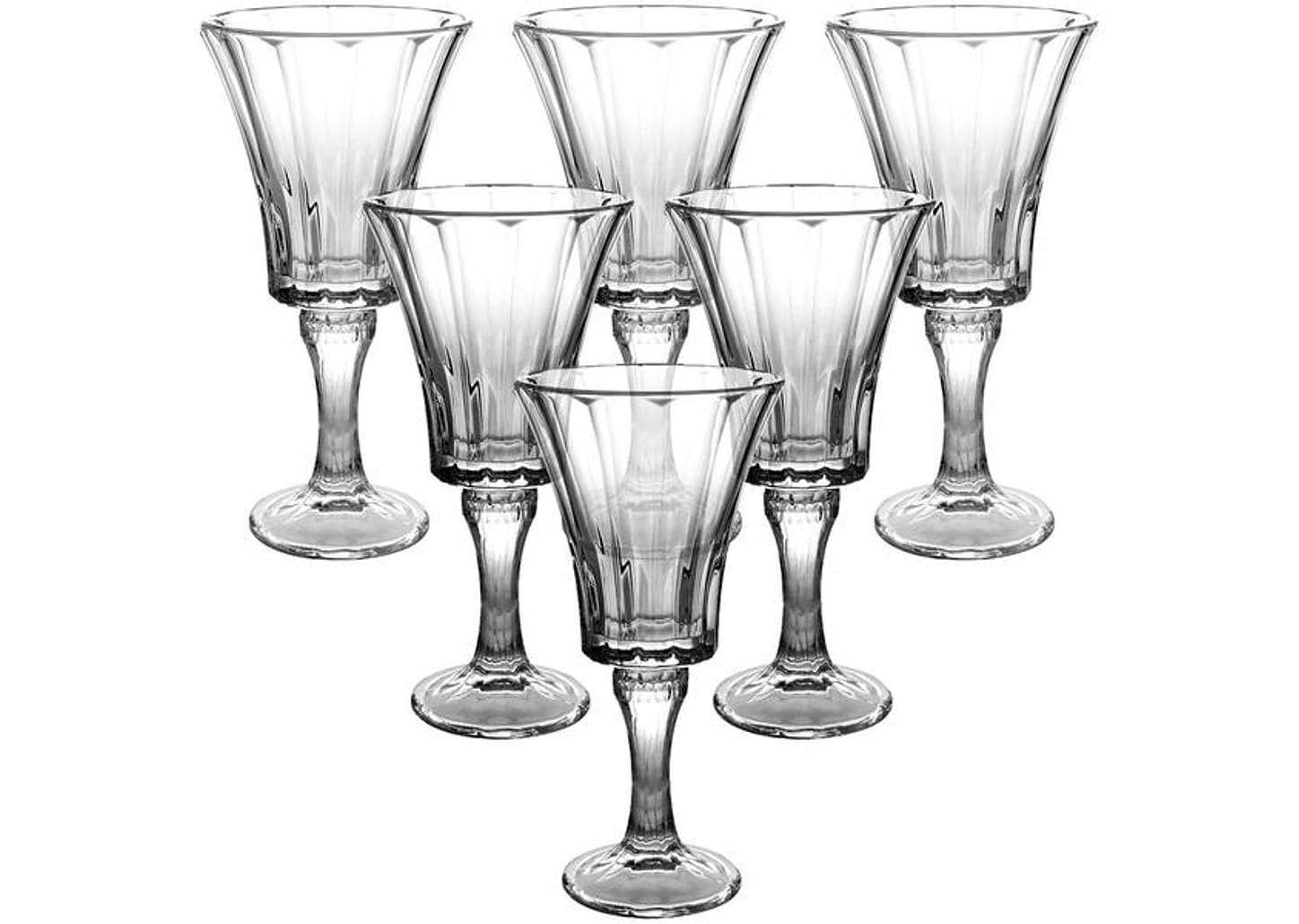 Jogo de Taças de Vidro para Água e vinho Transparente 230ml 6 Peças Hauskraft Jennie