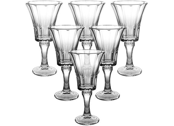 Jogo de Taças de Vidro para Água e vinho Transparente 230ml 6 Peças Hauskraft Jennie