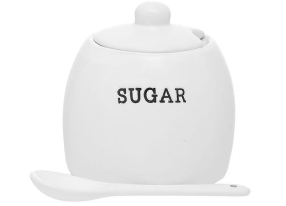 Açucareiro de Cerâmica com Colher Hauskraft Cremona