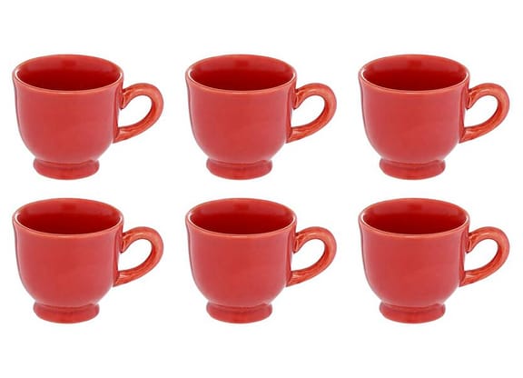 Jogo de Xícaras de Café 100ml Hauskraft Reactive Glaze 6 Peças