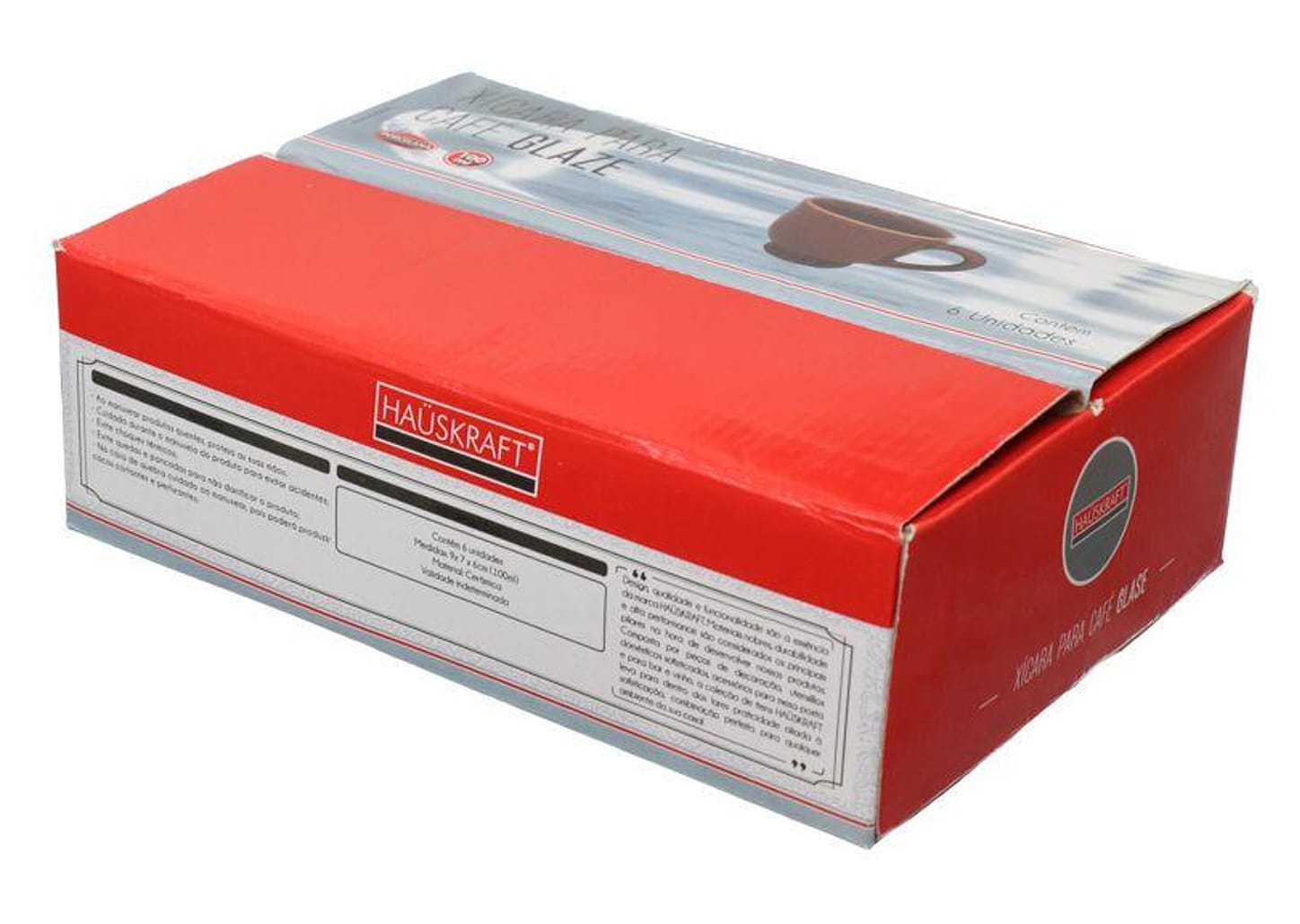 Jogo de Xícaras de Café 100ml Hauskraft Reactive Glaze 6 Peças