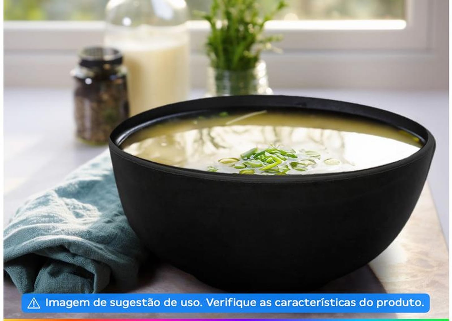 Bowl de Cerâmica Preto Hauskraft Charlotte PCLN214/PT 580ml