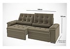 Sofá 2 Lugares Retrátil Reclinável Suede Phormatta Colômbia SMP