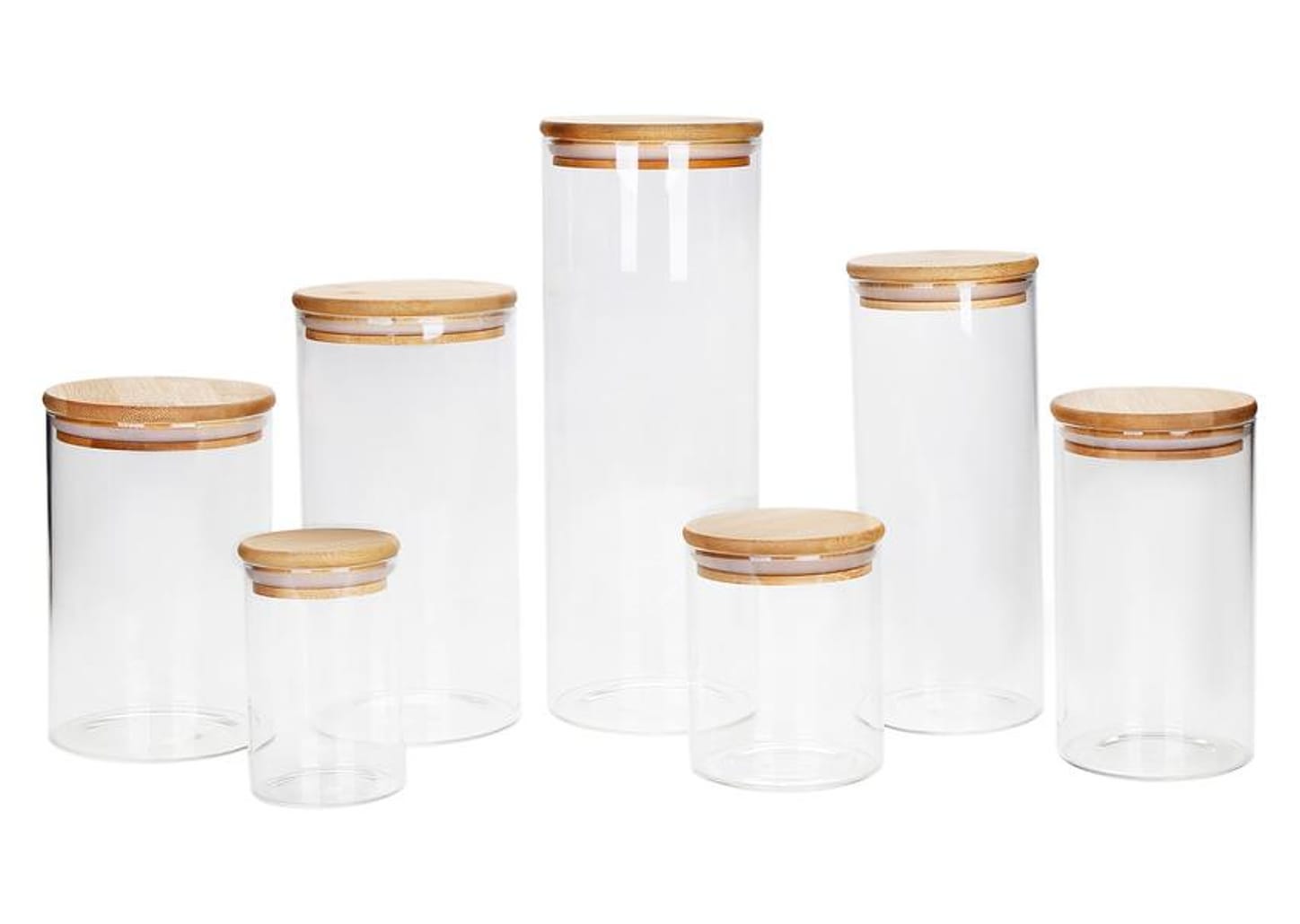 Jogo de Potes de Vidro Hermético Brinox com Tampa Redondo Ekko 7 Peças