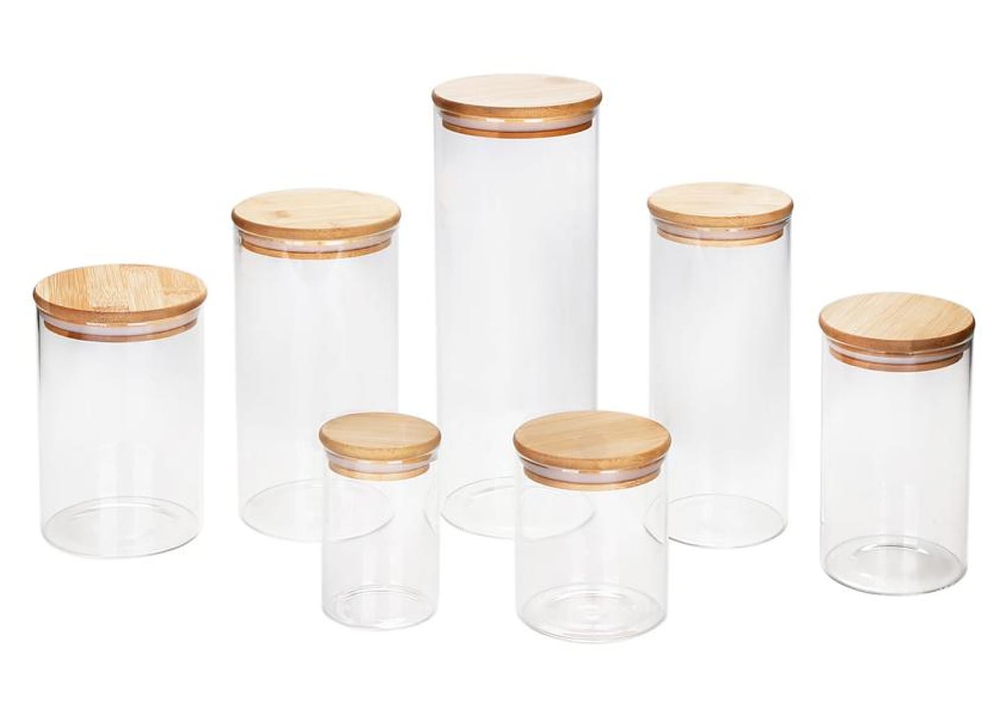 Jogo de Potes de Vidro Hermético Brinox com Tampa Redondo Ekko 7 Peças