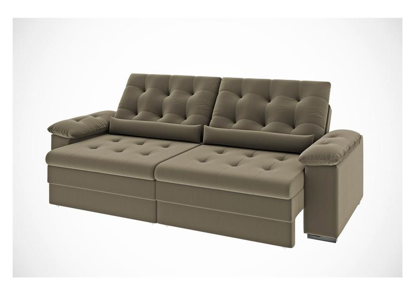 Sofá 3 Lugares Retrátil Reclinável Suede Phormatta Colômbia SMP