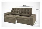 Sofá 3 Lugares Retrátil Reclinável Suede Phormatta Colômbia SMP