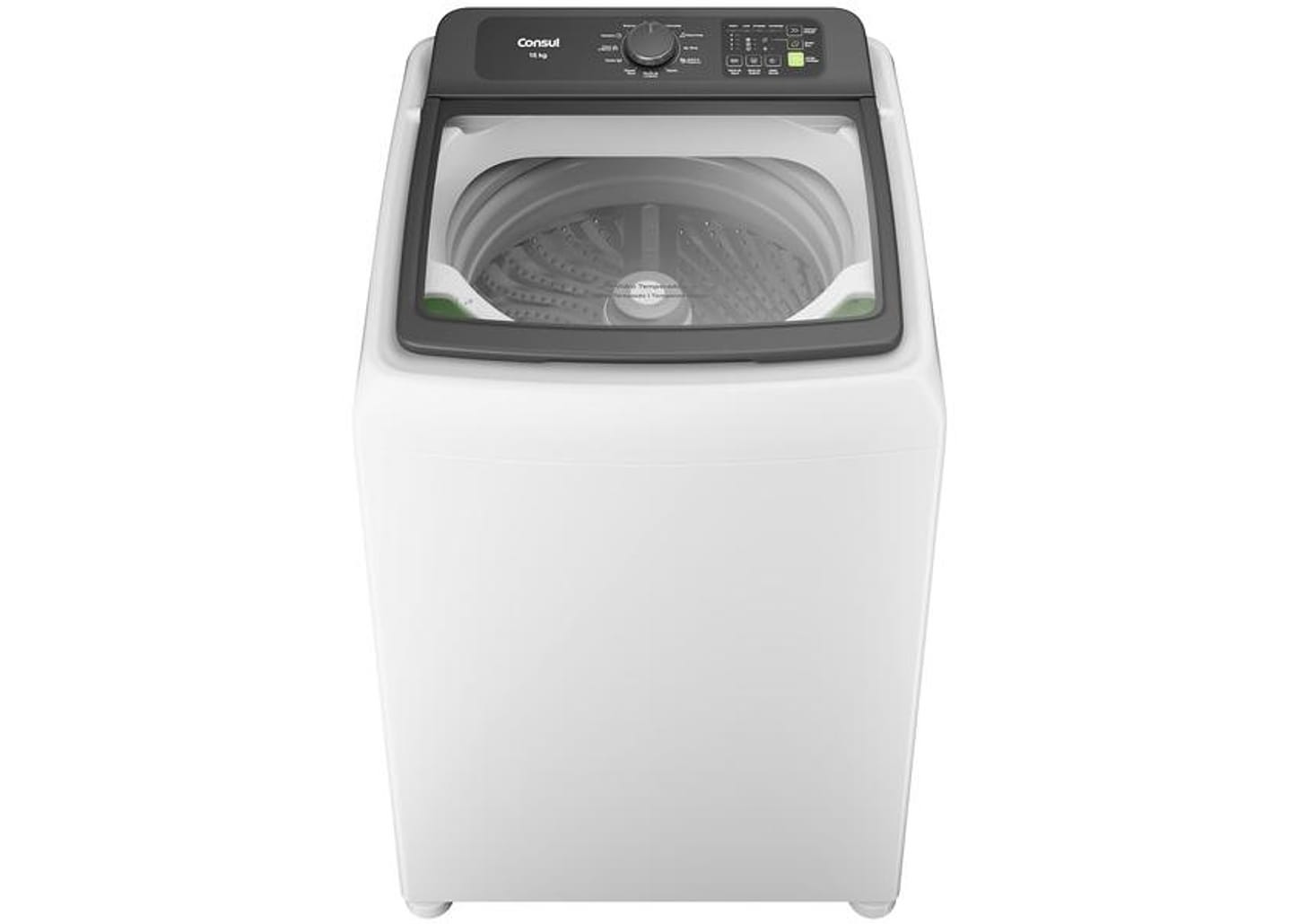 Lavadora de Roupas Consul 15kg Cesto Inox 12 Programas de Lavagem CWN15AB