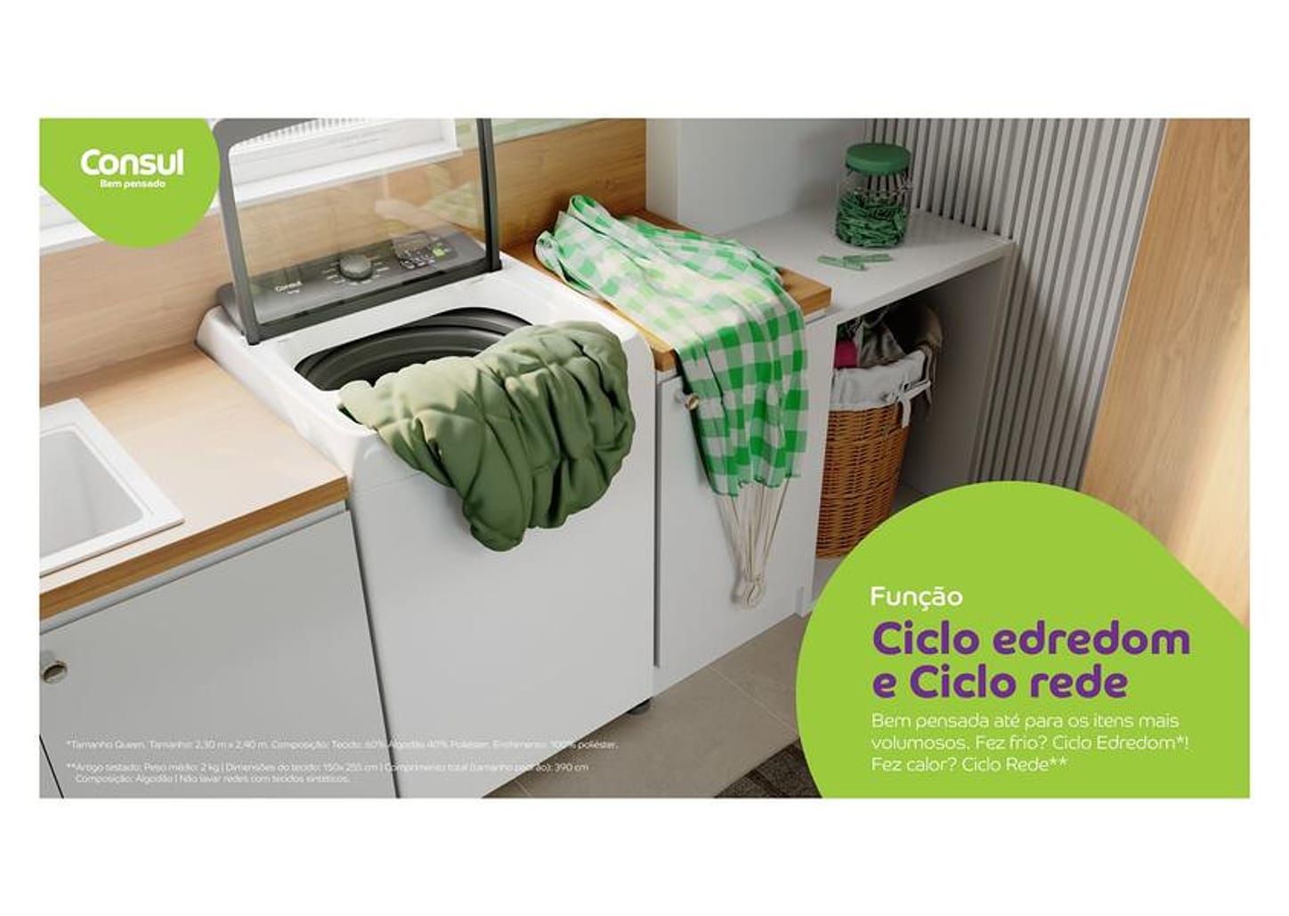 Lavadora de Roupas Consul 15kg Cesto Inox 12 Programas de Lavagem CWN15AB