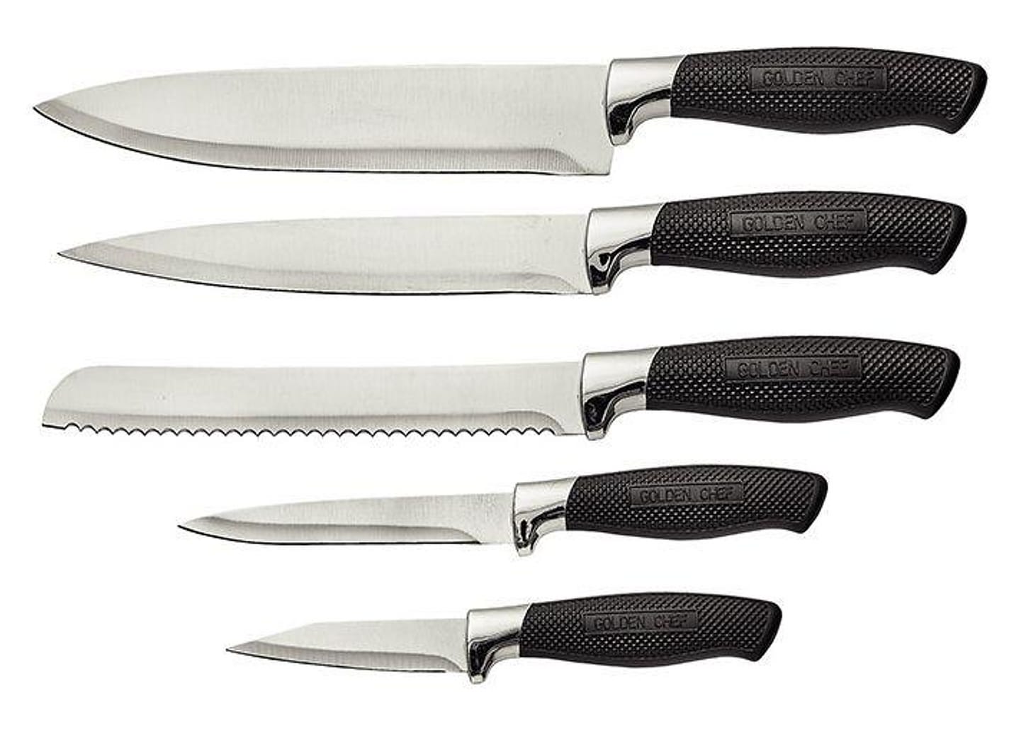 Jogo de Facas Hauskraft com Cepo Black 5 Peças