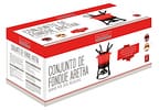 Conjunto Raclette e Aparelho de Fondue Cerâmica - Hauskraft Vermelho Aretha 11 Peças