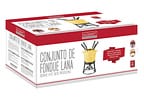 Conjunto Raclette e Aparelho de Fondue Cerâmica - Hauskraft Amarelo Lana 11 Peças