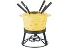 Conjunto Raclette e Aparelho de Fondue Cerâmica - Hauskraft Amarelo Lana 11 Peças
