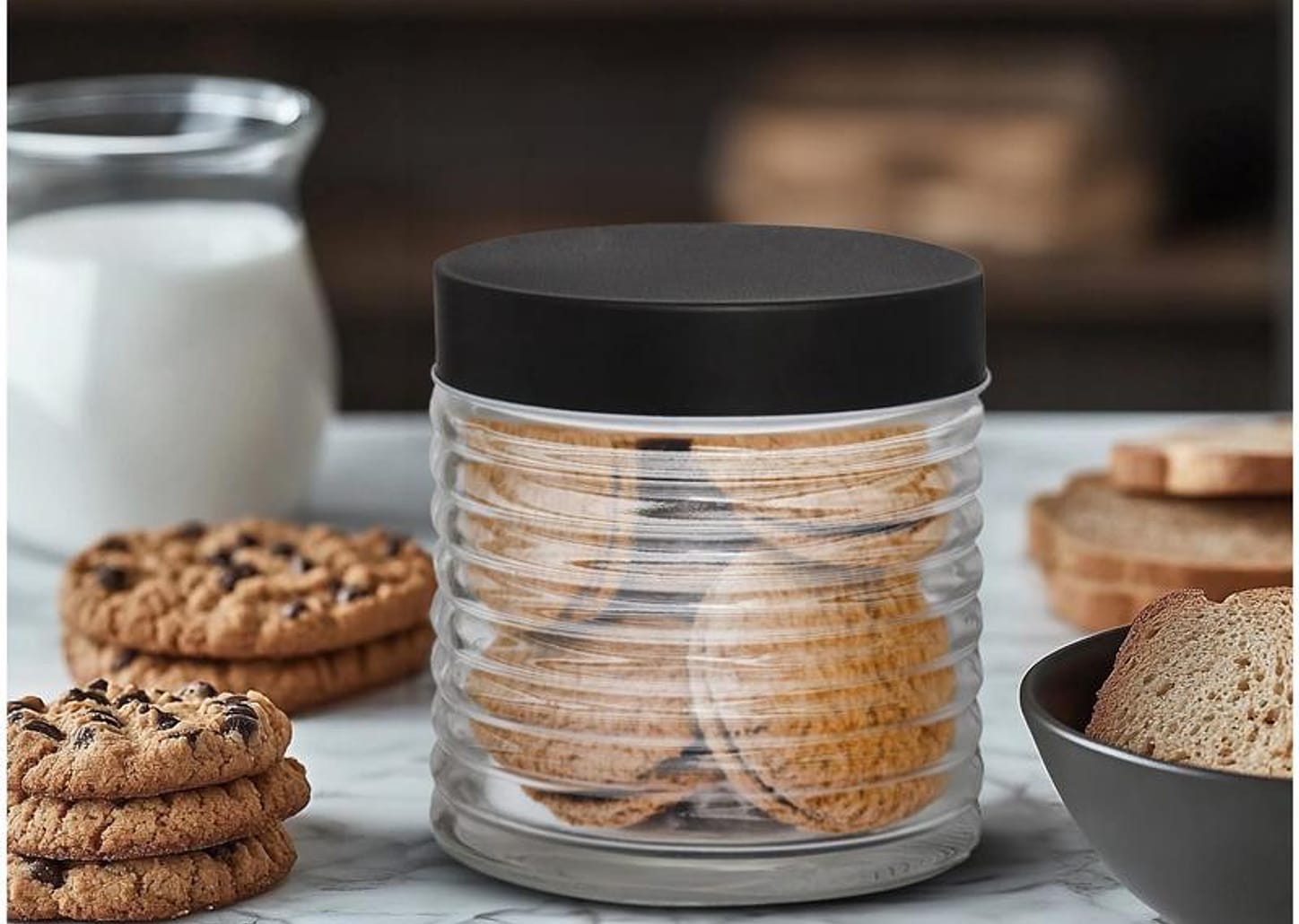 Pote de Vidro Hauskraft Características com Tampa Redondo 800ml Fontana