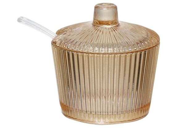 Açucareiro de Vidro com Colher Hauskraft Graffiato