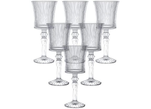 Jogo de Taças de Vidro para Água e vinho Transparente 260ml 6 Peças Hauskraft Graffiato