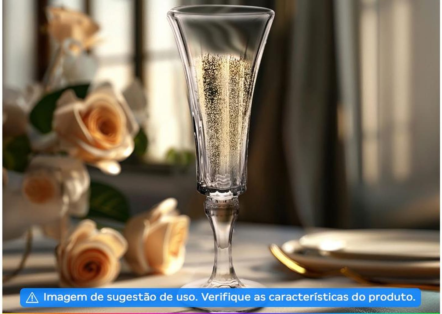 Jogo de Taças de Vidro para Champanhe Transparente 164ml 6 Peças Hauskraft Jennie