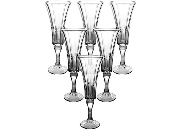 Jogo de Taças de Vidro para Champanhe Transparente 164ml 6 Peças Hauskraft Jennie