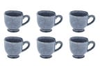 Jogo de Xícaras de Café 100ml Hauskraft Reactive Glaze 6 Peças