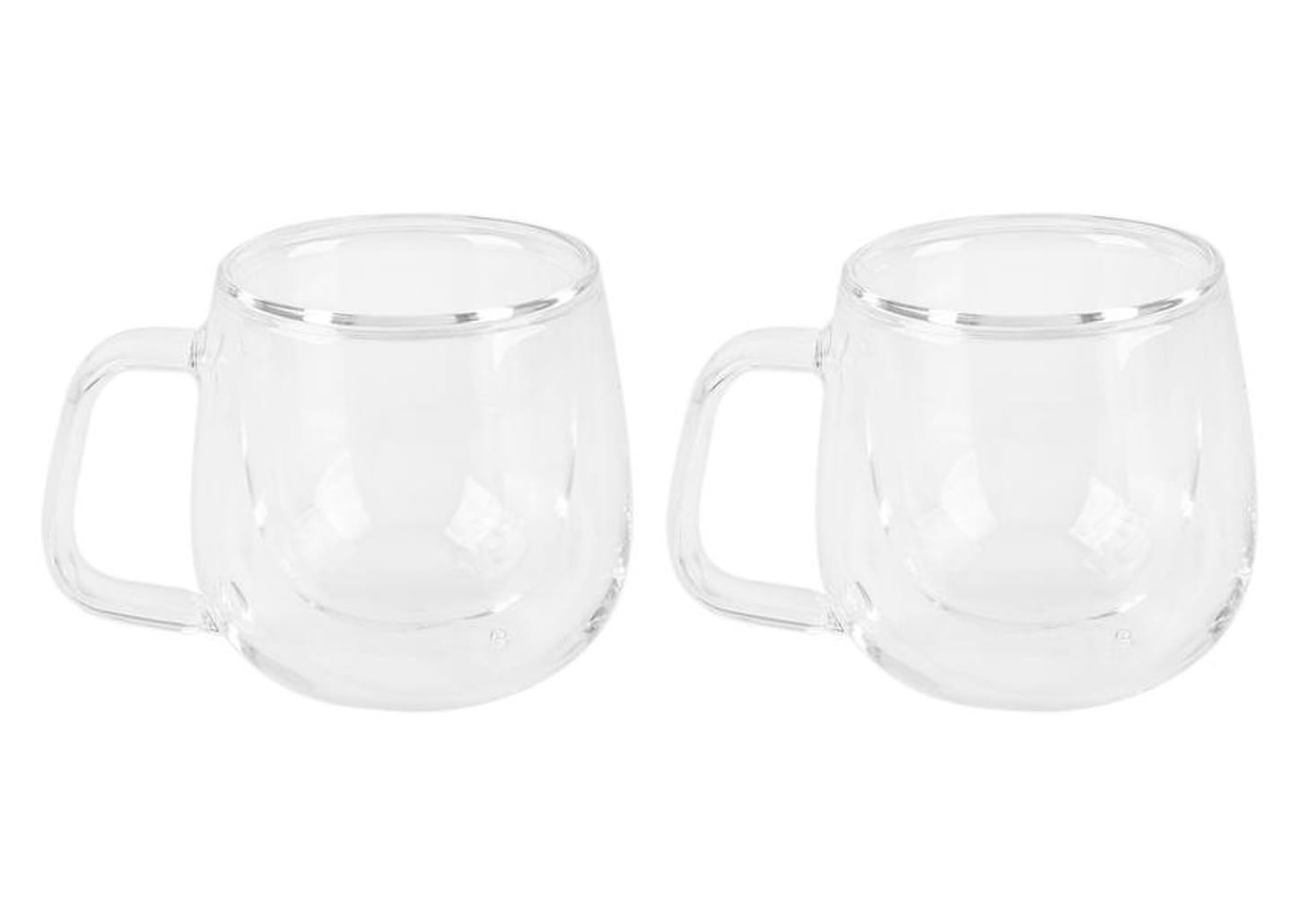 Jogo de Xícaras de Chá e Capuccino 300ml Tramontina Vidro Duplo 64760450 2 Peças