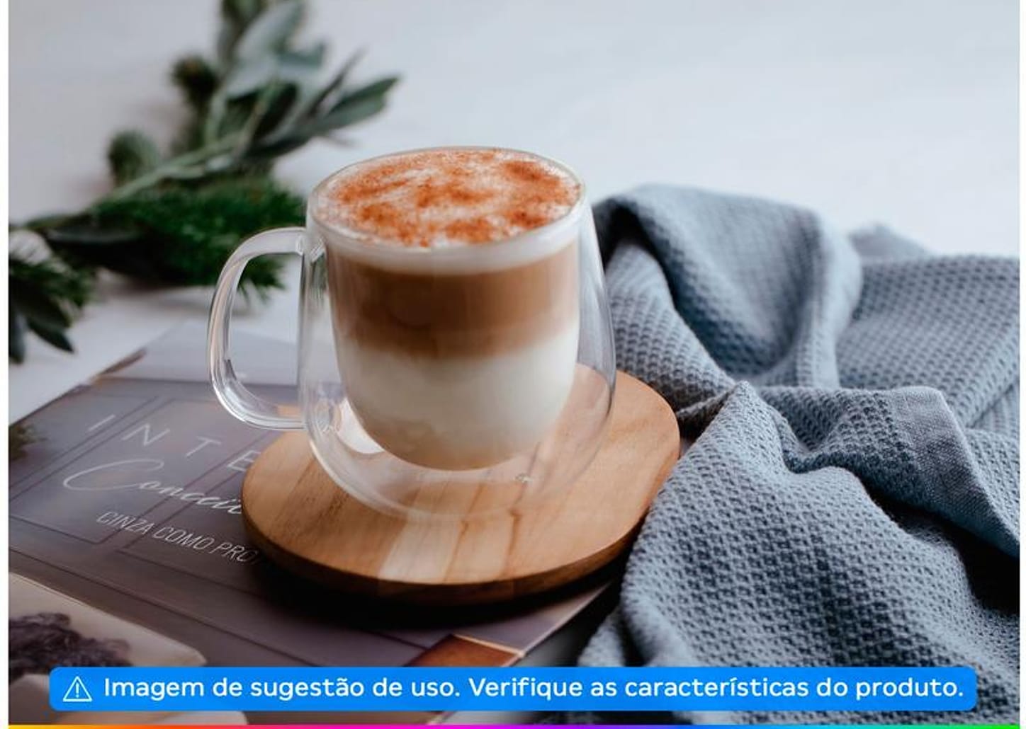 Jogo de Xícaras de Chá e Capuccino 300ml Tramontina Vidro Duplo 64760450 2 Peças