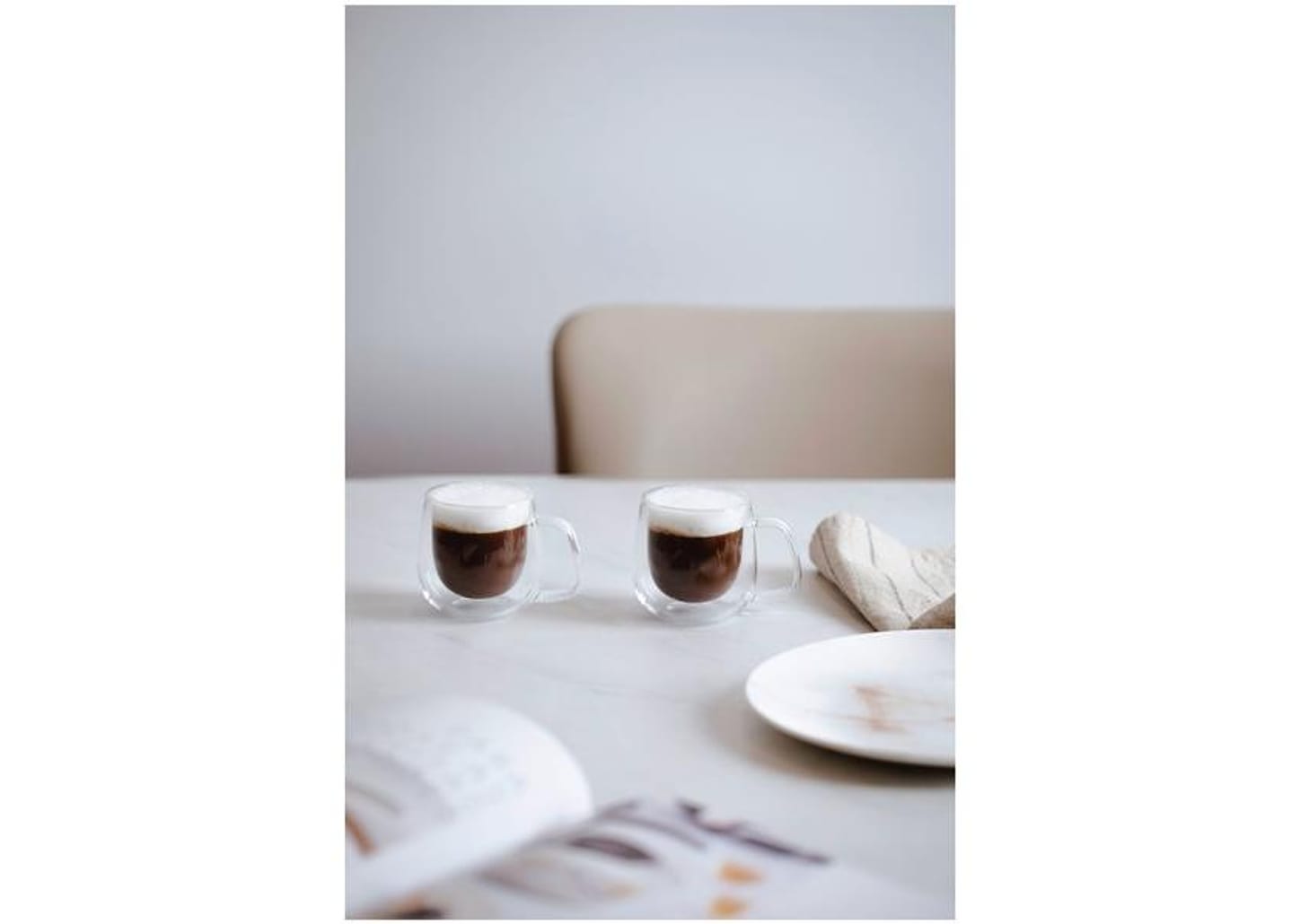 Jogo de Xícaras de Café 100ml Tramontina Vidro Duplo 64760440 2 Peças