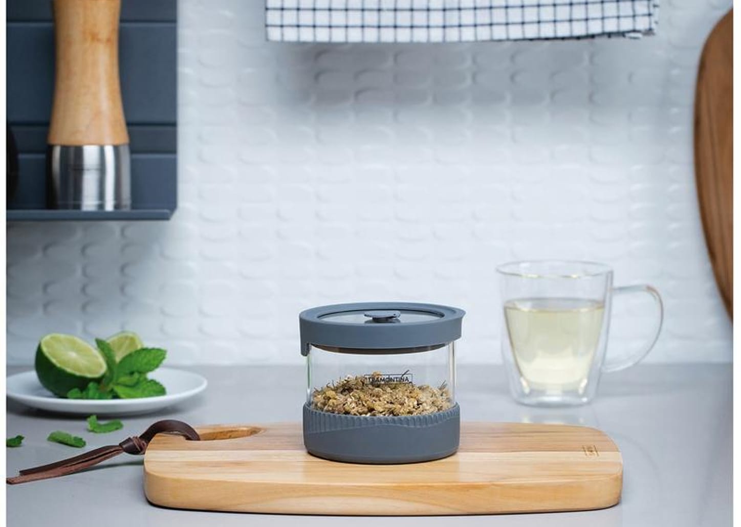 Pote de Vidro Hermético Tramontina com Tampa Redondo 0,4L