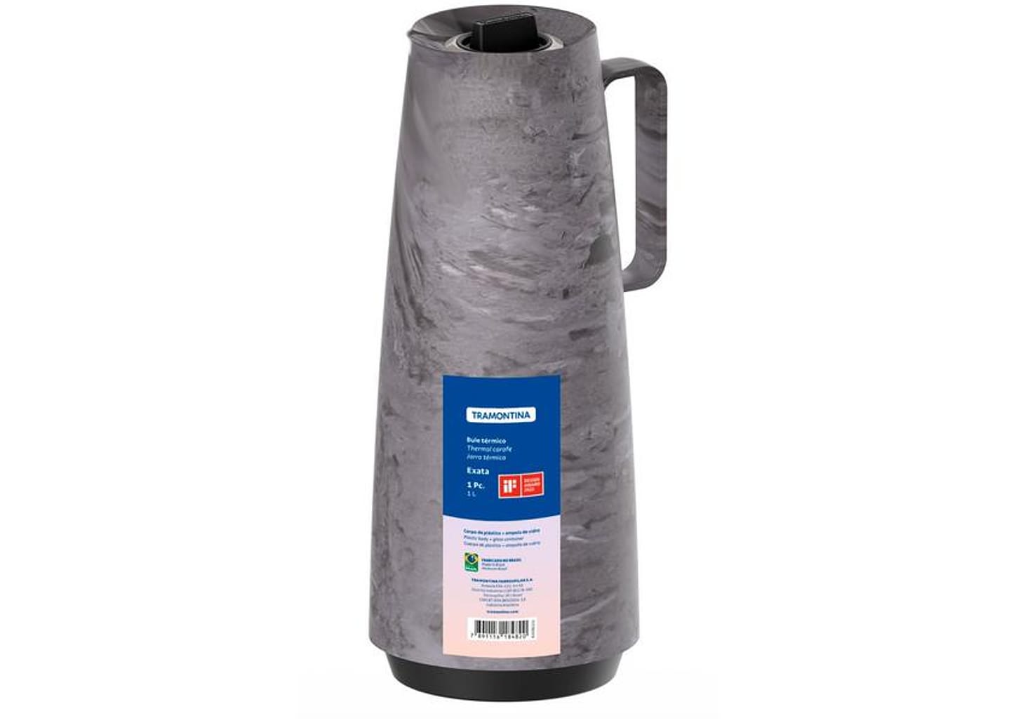 Bule de Chá e Café de Plástico Cinza 1L Tramontina Exata