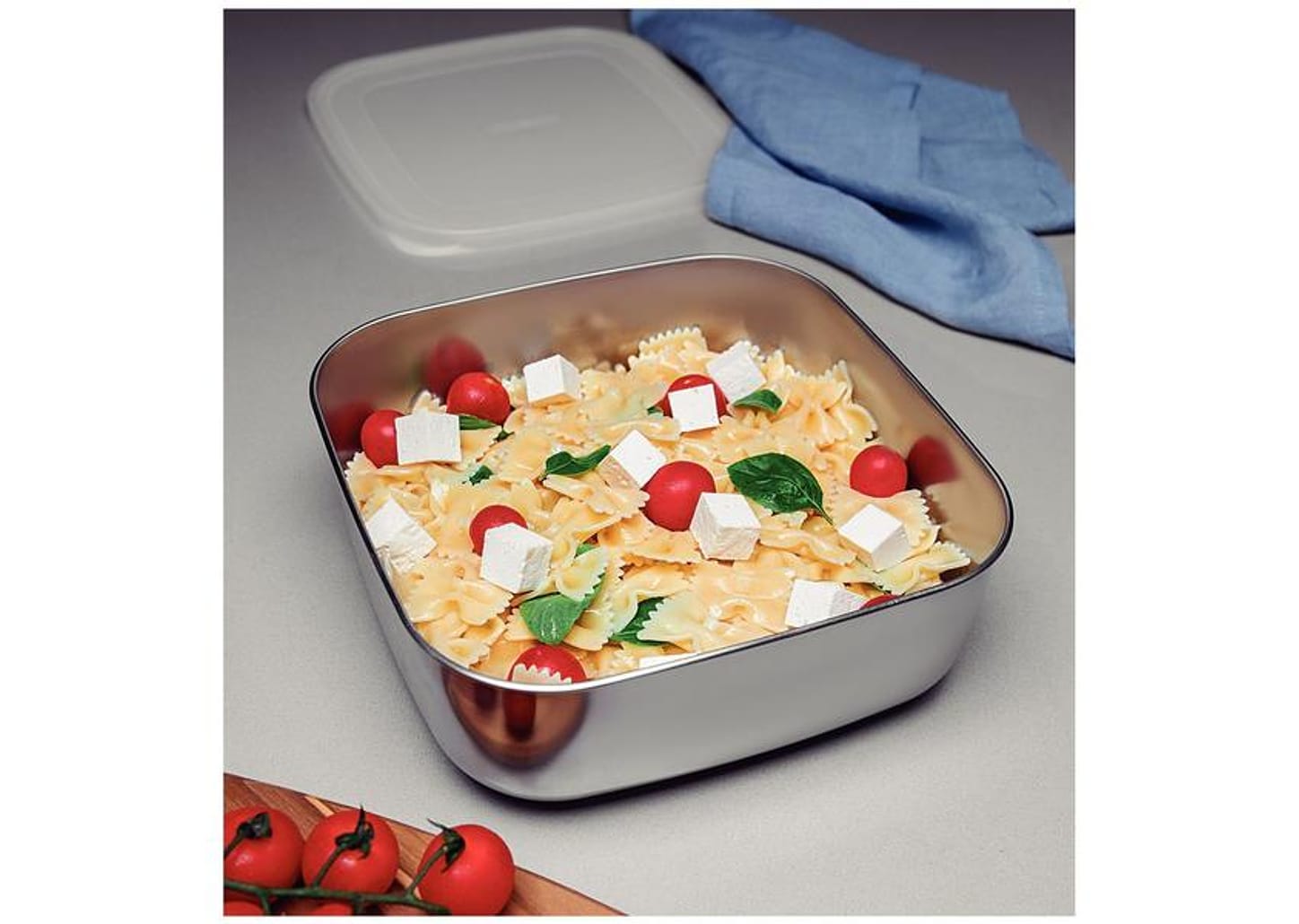 Pote Inox Tramontina com Tampa Quadrado 3,6L Freezinox