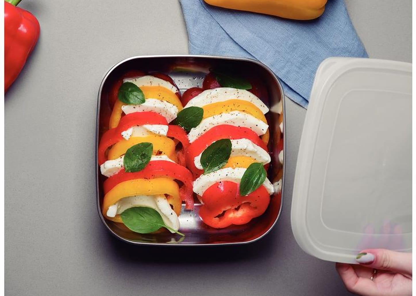 Pote Inox Tramontina com Tampa Quadrado 2,1L Freezinox