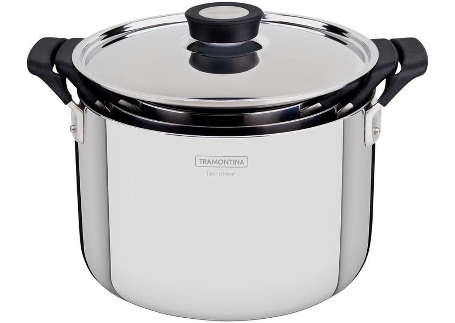 Jogo de Panelas Tramontina Inox Prata 3 Peças Grano Compact