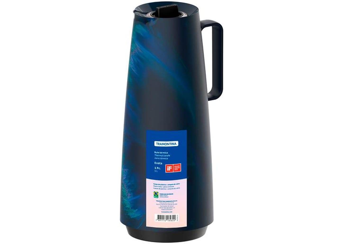 Bule de Chá e Café de Plástico Azul 1L Tramontina Exata