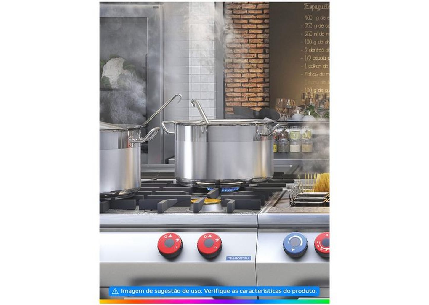 Caçarola Tramontina Inox Fundo Triplo 40cm 23L Professional