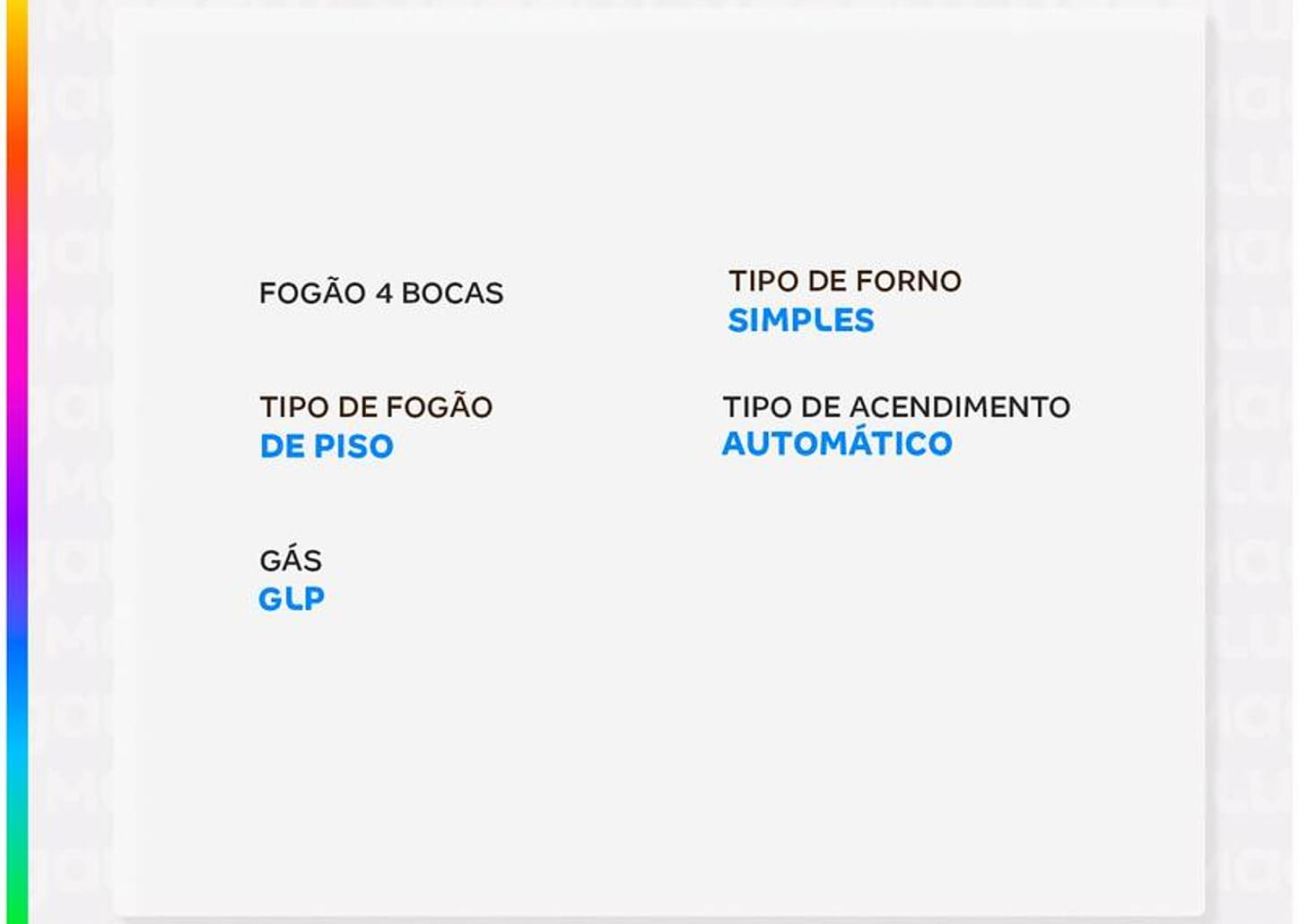 Fogão 4 Bocas Esmaltec Preto Acendimento - Automático Ideal Super 4121